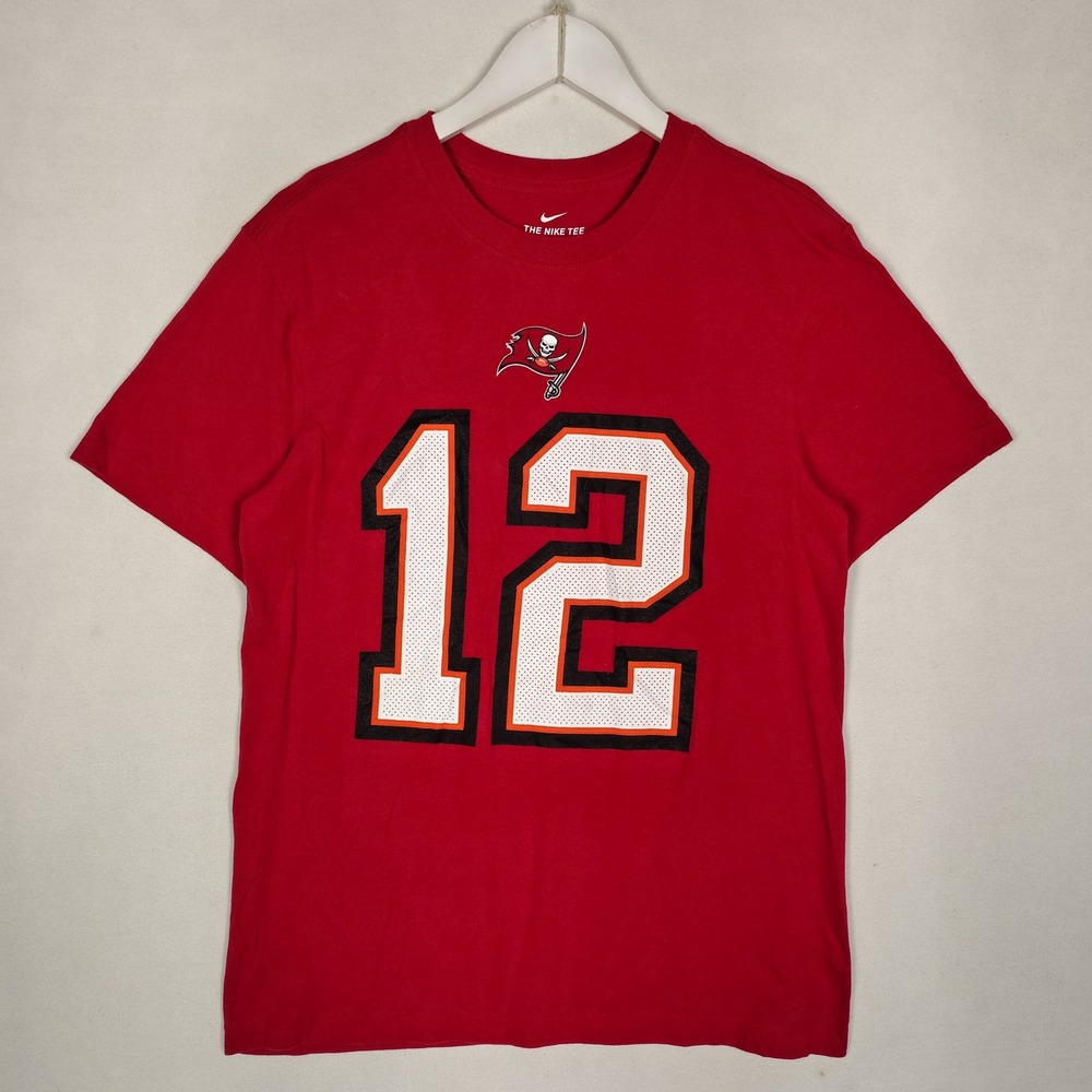 Nike Tampa Bay Buccaneers Tom Brady 12 Red T-Shirt Mens Small NFL Football